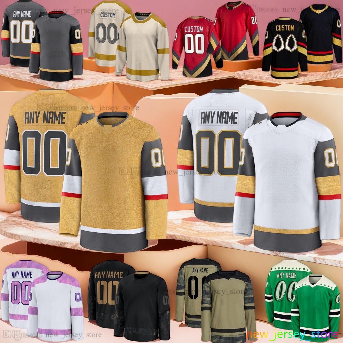 Custom S-6XL New Ice Hockey Jersey Mark Stone Jack Eichel William Karlsson Adin Hill Ben Hutton Mitch Marner Pavel Dorofeyev Alex Pietrangelo Megna Stitched Jerseys
