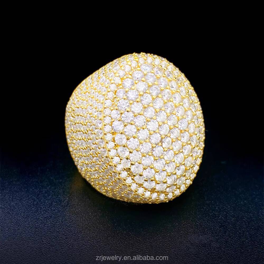 Iced Out Engagement Mens Lab Diamond Ring VVS Baguette Moissanite Diamond Men Hip Hop Ring