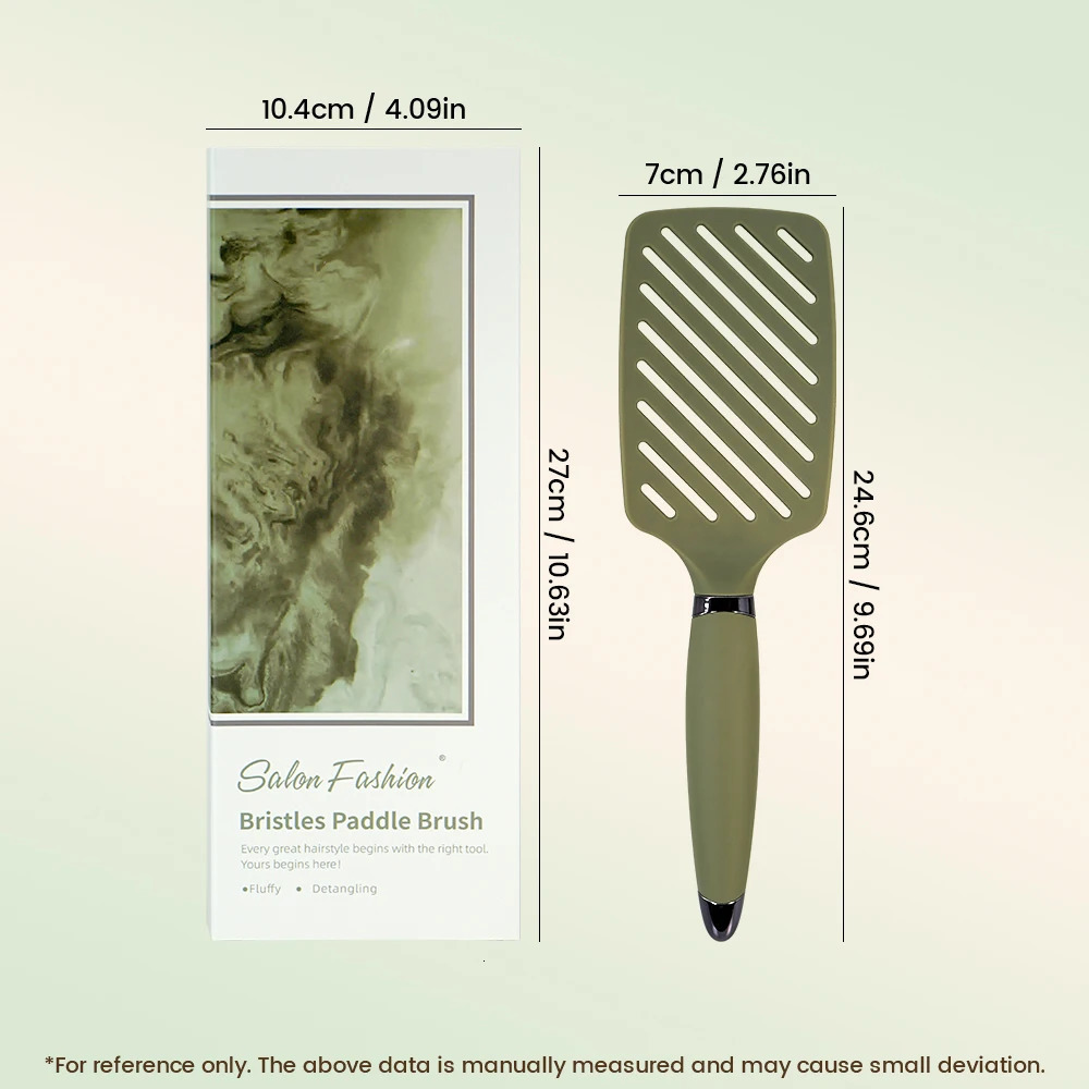 1PC Boar Bristle Detangling Hair Comb Hollow Out Brush AntiStatic Scalp Massage Hairbrush Salon Styling Tools For Gifting 251215