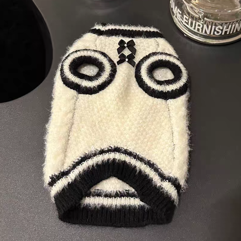 Luxury Dog Sweater Cute Small Dog Sweater with Bowtie Puppy Dogs Clothes for Small Medium Dogs Cats Girl Warm Fall Winter Pet Pullover for Yorkshire C