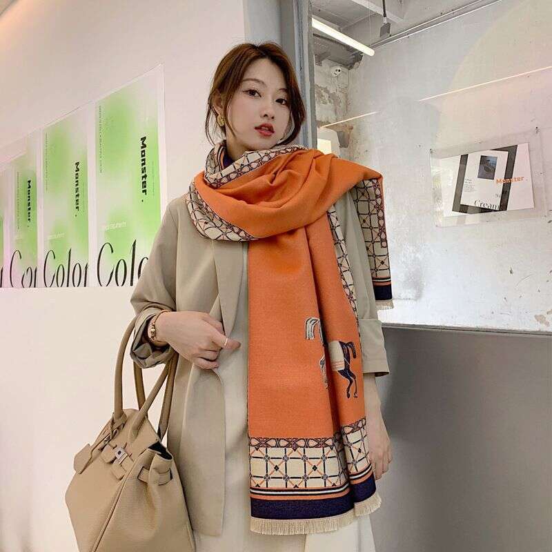 Cashmere Scarf Women 2025 New Autumn Style Gift For Mom's Birthday High-End Shawl Winter Women's Neck Warmer
