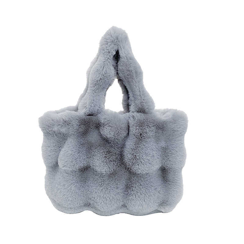 Plush Tote Bag New Fall/Winter Collection Cute Large Capacity Shoulder Bag Furry Bag