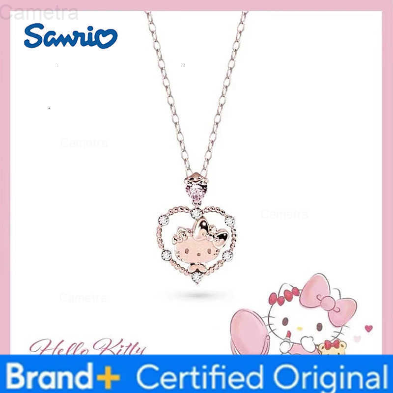 Sanrio Sanrios Necklaces for Women Cute Hellokittys Zircon Choker Necklaces My Melody Kuromi Clavicle Chain Pendant Girls Gifts Jewelry H251229