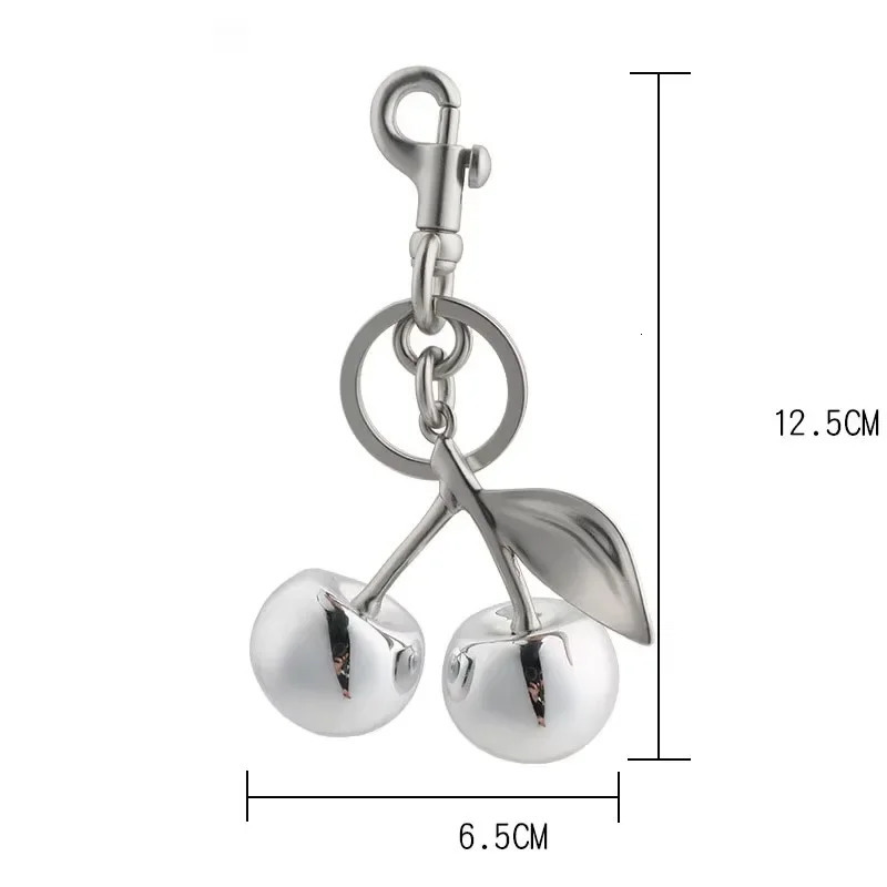 Bag Charm For Handbag Shoulder Bags Mirror Face SilverGold Cherry Pendant Womens Wallet Keychain Accessories Gift 251219