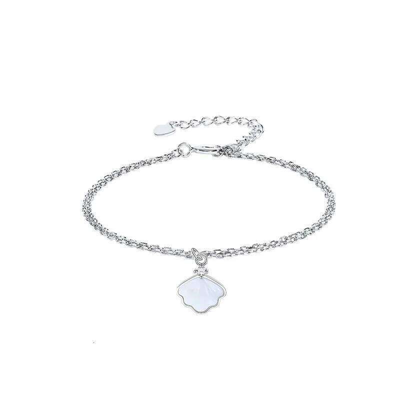 Yibeizi 18K gold white mother-of-pearl PT950 platinum bracelet niche simple gift for girlfriend 104