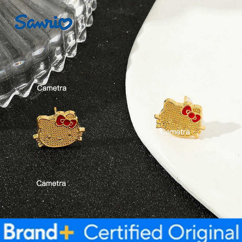Sanrio Anime Hello Kitty Earrings Anime Cartoon Figure KT Cat Ear Stud Girl Jewelry Accessory Gifts H251229