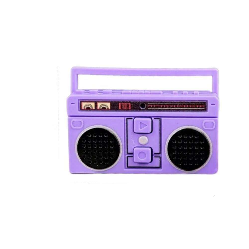 ZAKOL Retro Creative Funny Mini Radio Recorder Music Toys Bag Ornaments DIY Recording Blessing Key Ring Gift