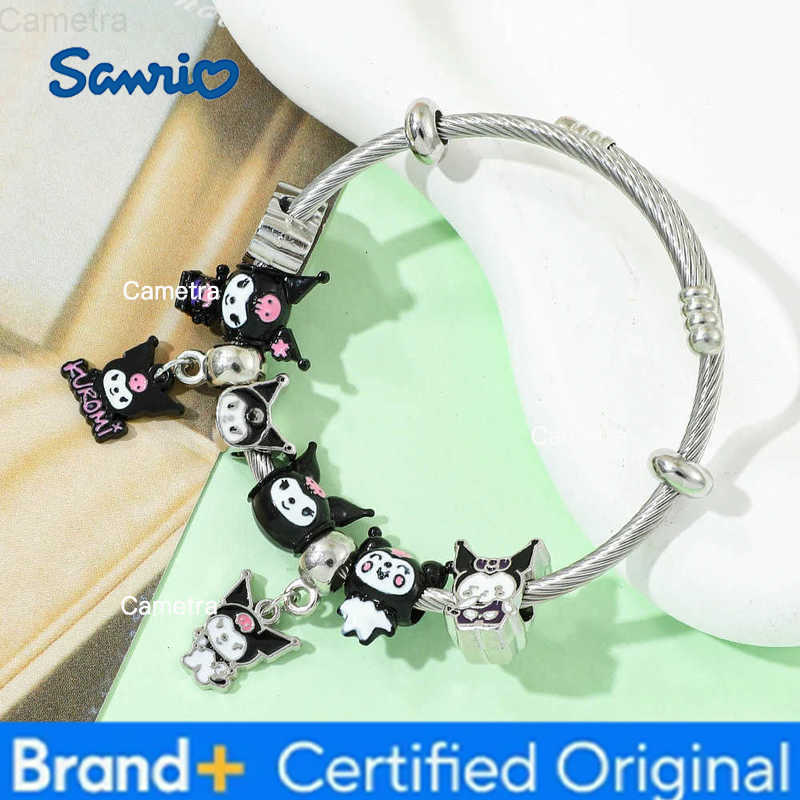 Sanrio Kuromi Cartoon Cute Bracelet Exquisite Charm Bangle for Girls And Women Fashion Jewelry Accessory Gift H251229