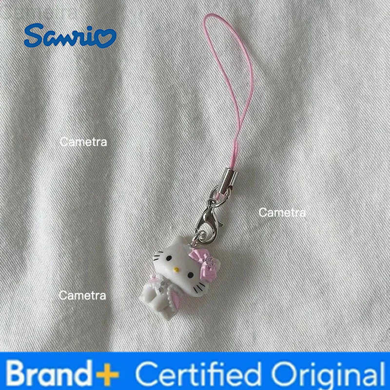 Sanrio Hello Kitty Kawaii Pink Bow Hat Keychain Harajuku Girl Angel Hello Kitty Bag Mobile Phone Pendant Charm Birthday Gift Ornament H251229