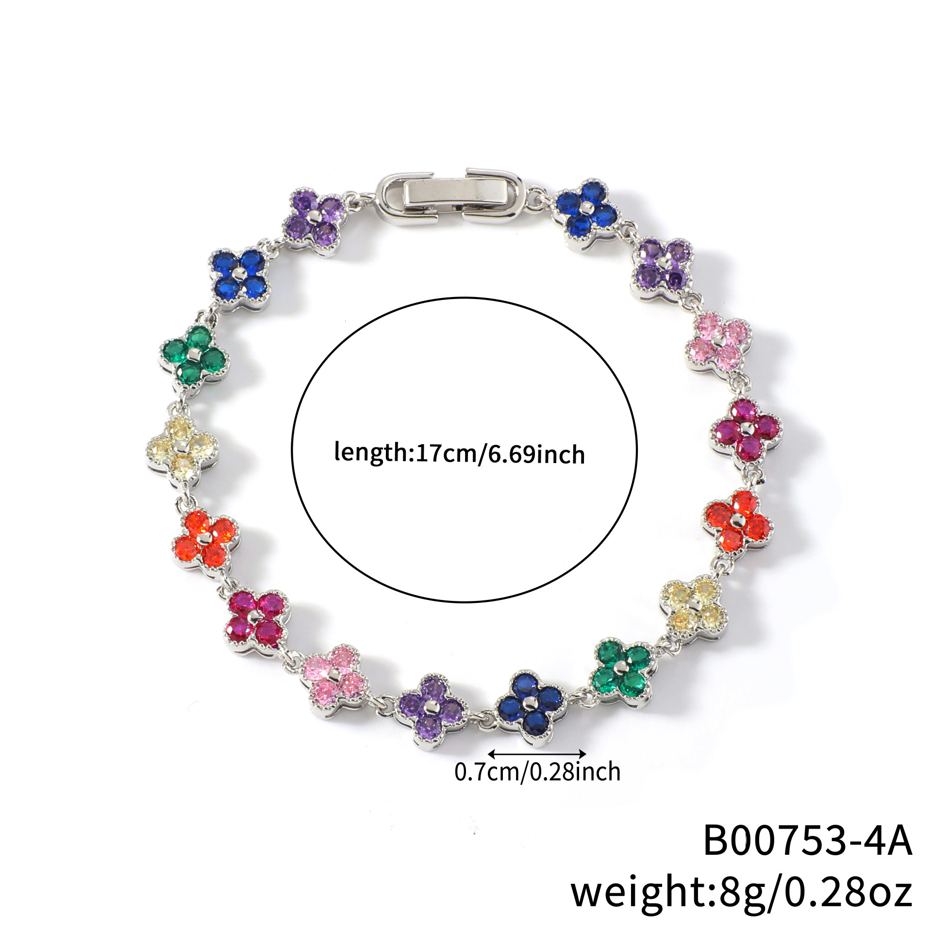 Luxury Brand Designer Jewelry Luxury Brand Designer Jewelry MOXI Autumn New Colorful Petal Four-Leaf Clover Bracelet Fashionable Personality Versatile