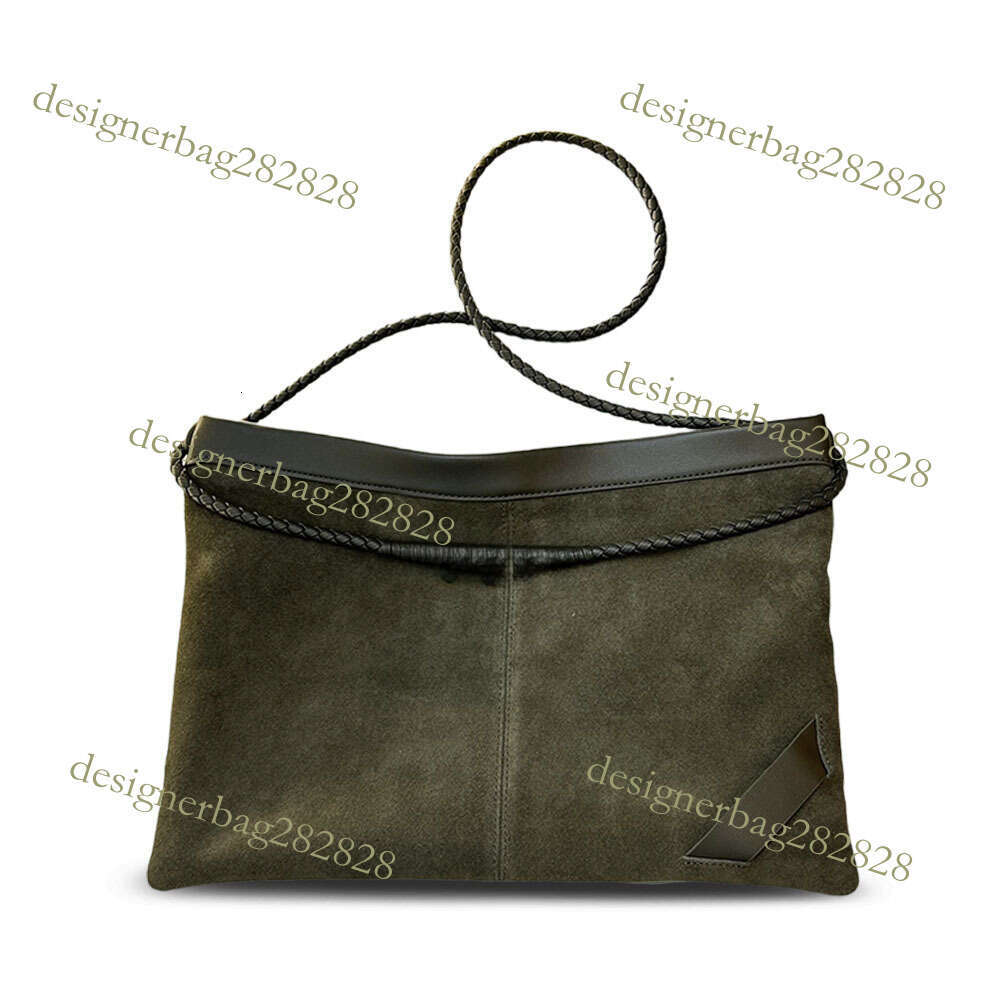 Totebag Shoulder ROSE NOIRE Cross Border New Woven Rope Suede Leather Messenger Lazy Retro Underarm Versatile Single Crossbody Women S Bag