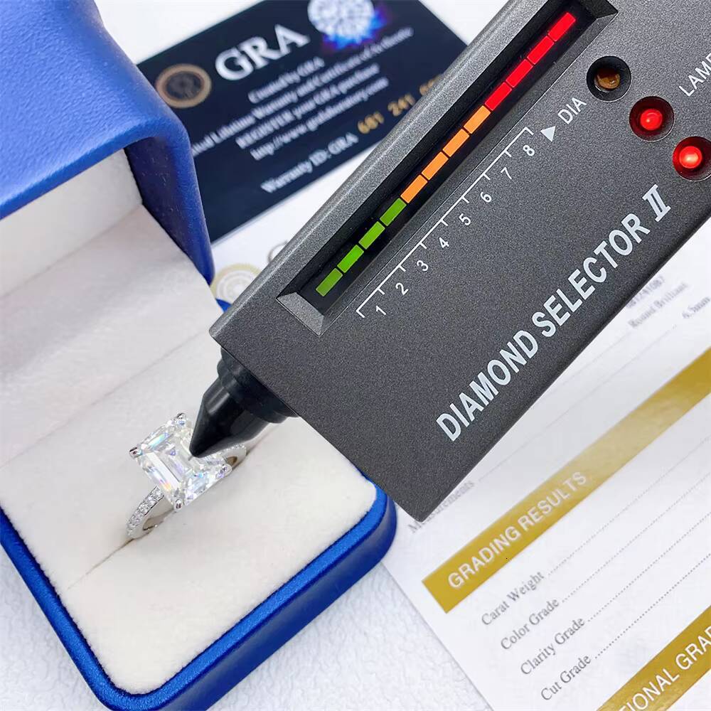 4ct Womens Luxury Marriage 14 Gold Rings Engagement Custom Eternity Cuban Vvs Moissanite Ring