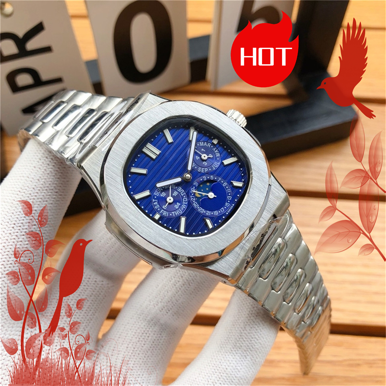 Men women Aquanaut nautilussity 5740 Master design automatic mechanical movement watch luxury fashion sport waterproof sapphire glass same MENS Wristwatches #174