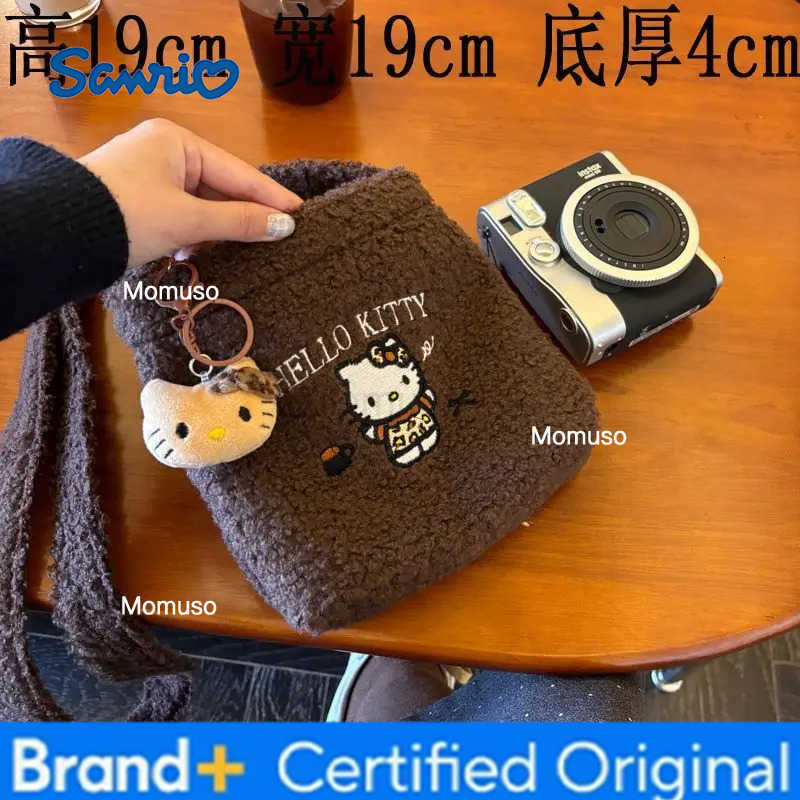 Sanrio Kawaii Hello Kitty Cartoon Embroidered Crossbody Bag Women Anime Girls Heart Cute Large Capacity Handbag Girls Gift H251230