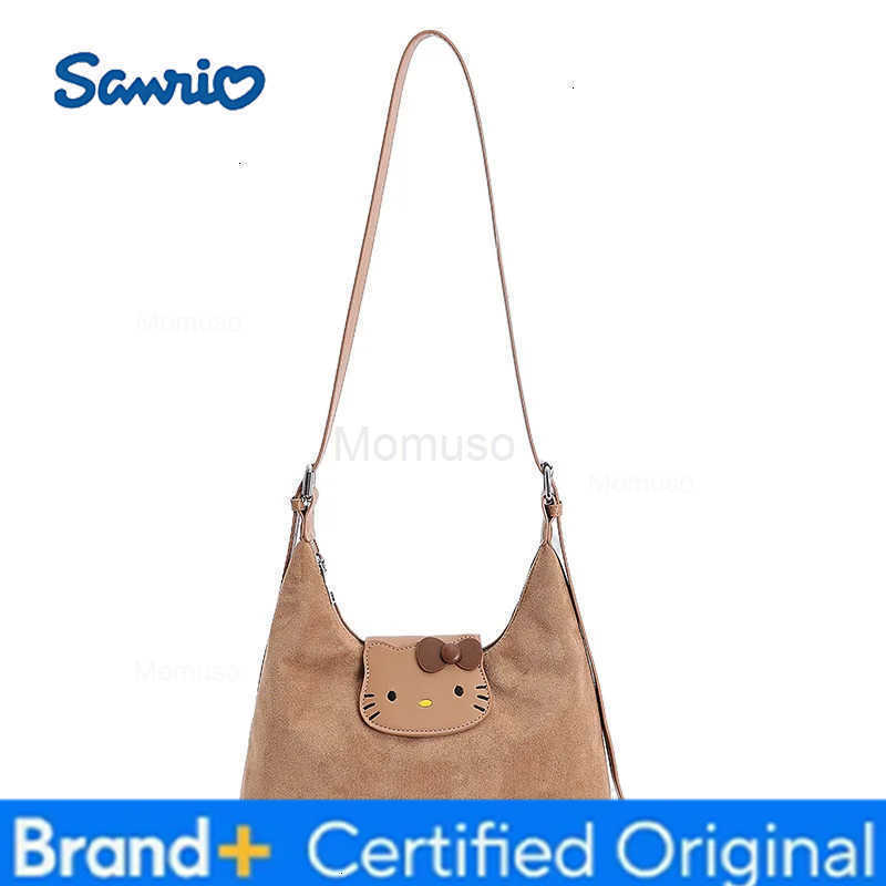 Sanrio Anime Hello Kitty Cartoon Suede Large Capacity Tote Bag Kawaii Shoulder Bag Portable Travel Toiletries Storage Bag Holiday Gift H251230