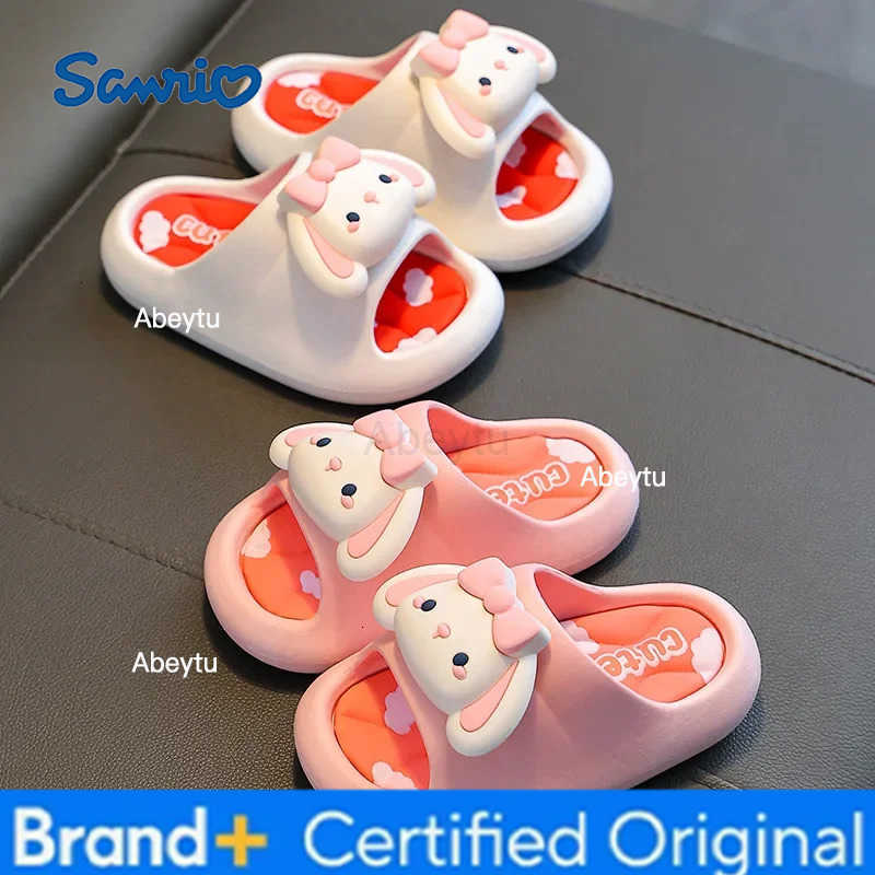 Sanrio Summer Children Slippers Cartoon Indoor Anti Slip Boys Bathroom Slippers 2-10 Years Old Cute Soft Soled Girls Slippers H251230