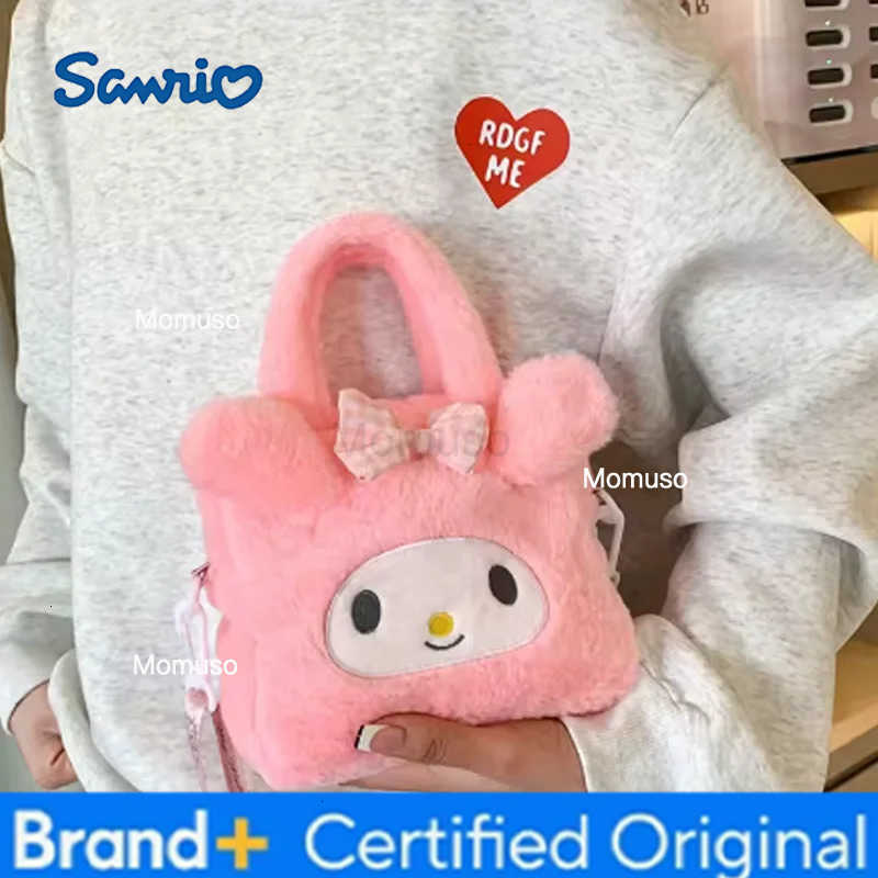 Sanrio Bag Kawaii Kuromi Cinnamoroll My Melody Cartoon Anime Plush Handbag Cosmetic Bag Travel Storage Bag Women Girl Gifts H251230