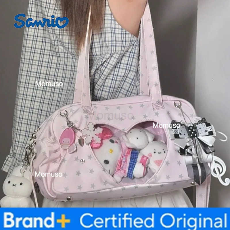 Sanrio New Niche Design Star Girls Ulzzang Ita Bag Jk Uniform Y2K Shoulder Bag Large Capacity Crossbody Bag Cute Kawaii Dolls Bag H251230