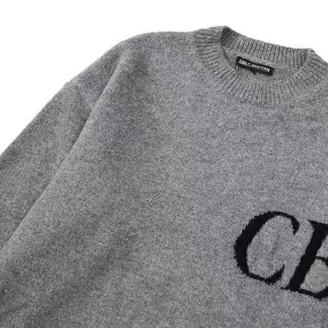 CB sweater 26ss Oversized CB Logo Sweaters Top Quality Jacquard Crewneck Knit Pullovers wool Cotton Casual Women Men Sweater