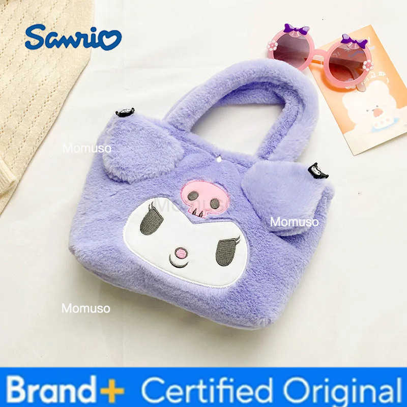 Sanrio 1pc Plush Bag Kawaii Kuromi Cinnamoroll Melody Cartoon Anime Handbag Crossbody Cosmetic Travel shopping Bags Women Girls H251230