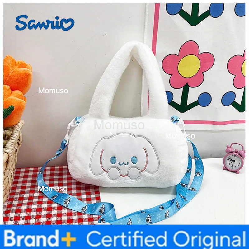 Sanrio Childrens Stuffed Messenger Bag Hello Kitty Kuromi Cinnamoroll Cute Cartoon Handbag Stuffed Shoulder Bag Messenger Bags H251230