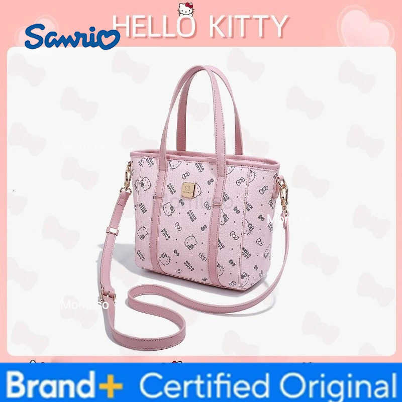 Sanrio Kawaii Hello Kitty Fashion Handbag Anime Cute Girl Advanced Versatile Crossbody Bag KT Printing Shoulder Bag Exquisite Gift Box H251230