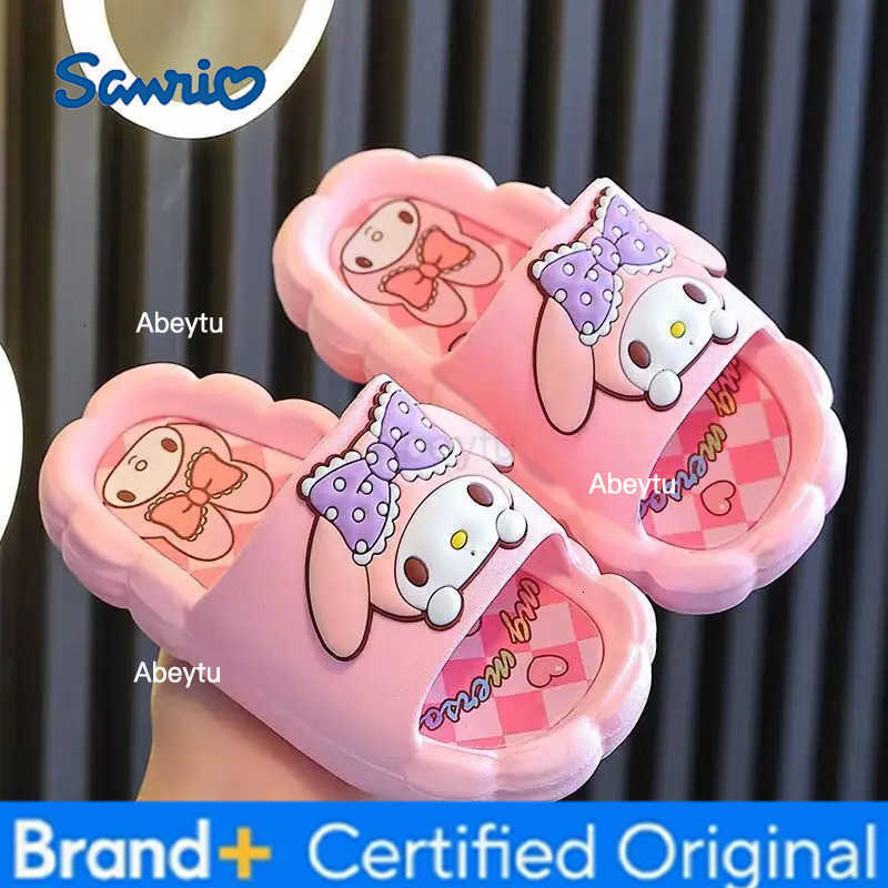 Sanrio Childrens Slippers Girls Princess Summer Cute Indoor Cartoon Bath Anti Slip Baby Parent-child Cool Slippers H251230
