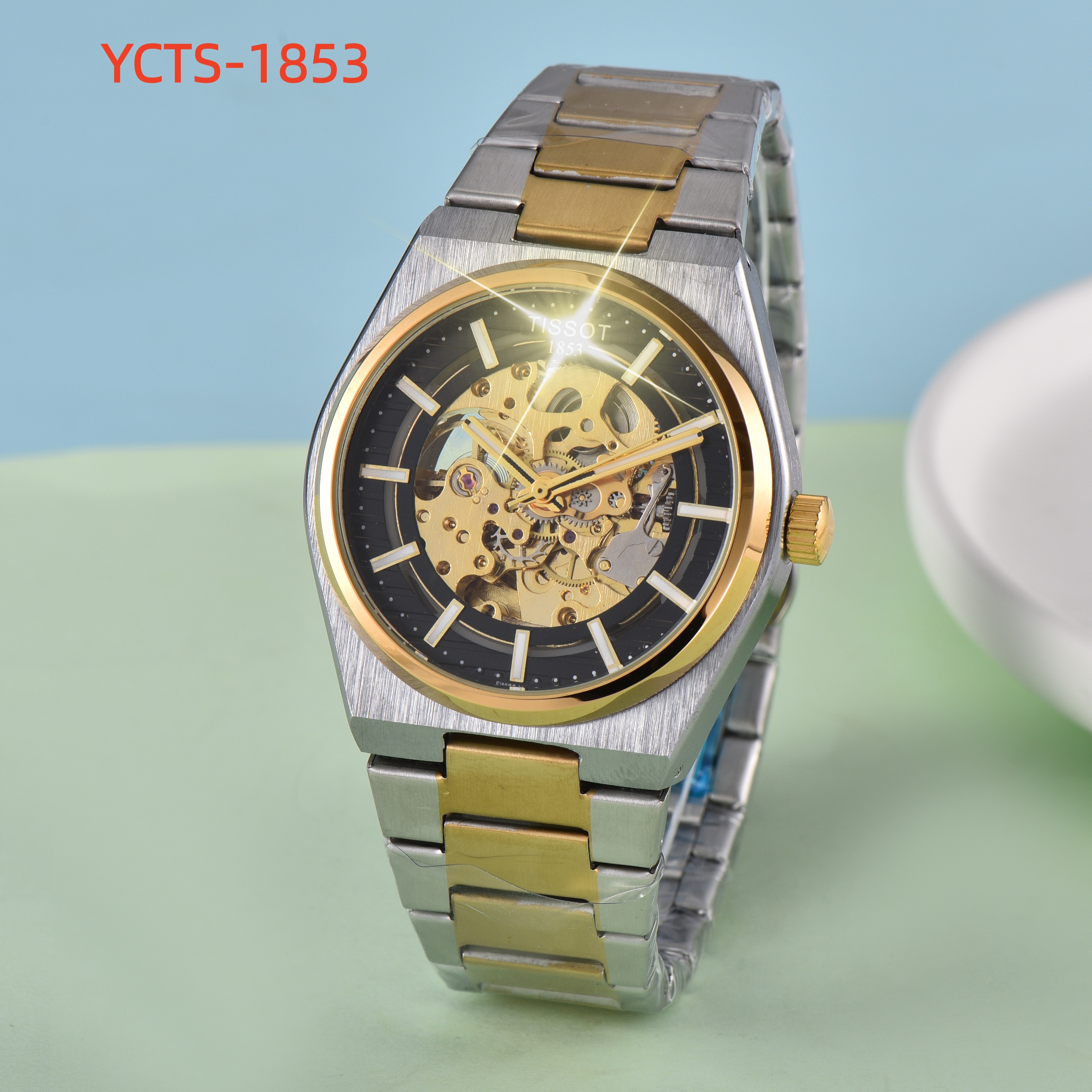 202621 Brand New Men 1853Tissity Series wristwatches Men's Automatic Mechanical watches women Luxury Watch Brown Dial Rose Gold Stainless Strap PRX