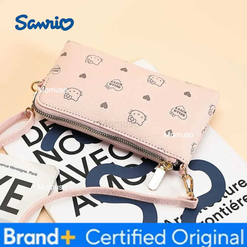 Sanrio Hello Kitty Shoulder Bag Cute Cartoon Originality High-capacity Clutch Bag New Fashion Long Style Zippe Mobile Phone Bag H251230