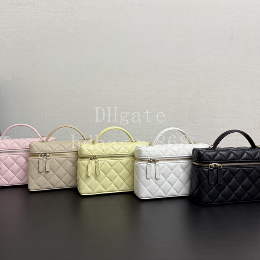 Mirror Quality Designer Clutch With Chain Shoulder Bag Luxury Calfskin Leather Vanity Case Crossbody Bags 19cm With Box C350