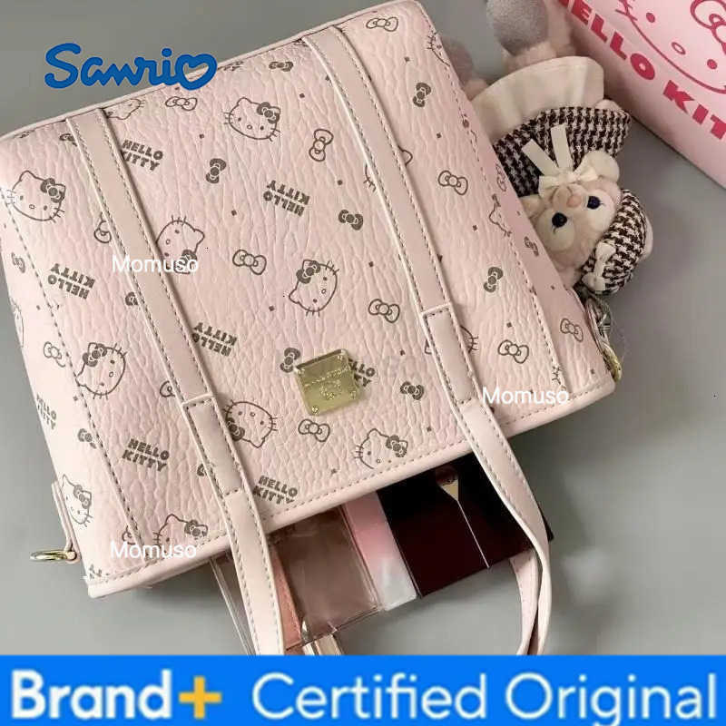 Sanrio New Hellokit Print Basket Bag Large Capaci Womens Summer Commuter Versatile Y2K Handbag Faionable Trendy Tote Bag H251230