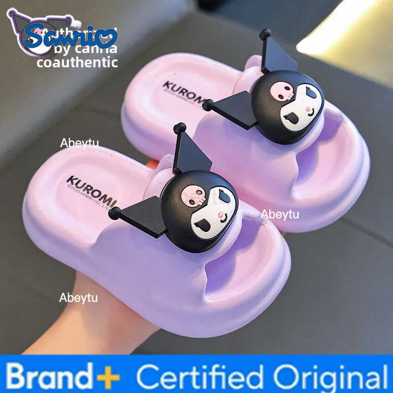 Sanrio Kulome Summer Childrens Cool Slippers for Girls Parent-child Non-slip Girls Middle Childrens Bath Baby Fashion Slippers H251230