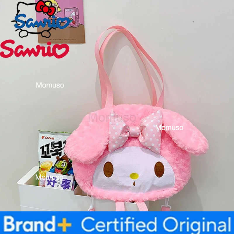 Sanrio Meiledi New 3D Doll Backpack Fashionable High Quality Plush Shoulder Bag Cartoon Girl Multi Functional Storage Small Backpack H251230