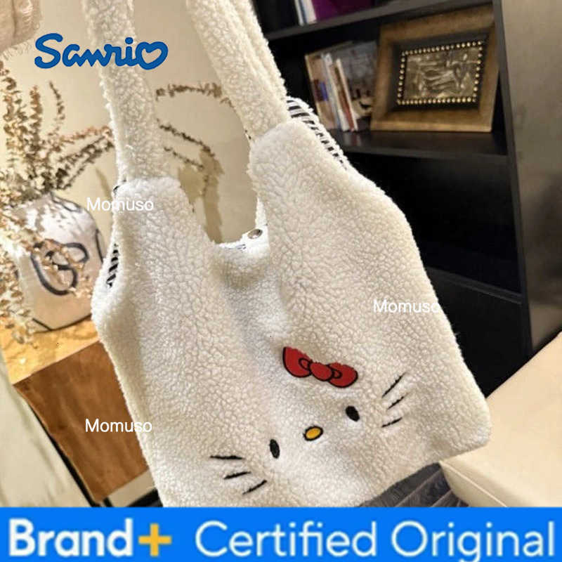 Sanrio Anime Hello Kitty Womens Handbags Kawaii bag Cute Plush Tote Bag handbag large capacity Cartoon Furry Shoulder Bag H251230