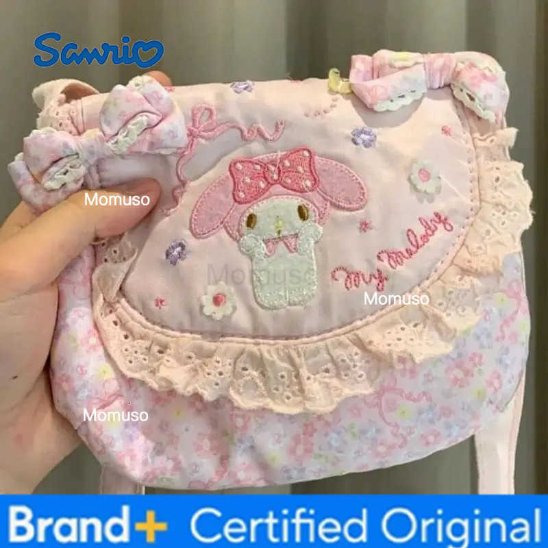 Sanrio Newest Kawaii Japanese My Melody Sweet and Cute Girl Heart One Shoulder Crossbody Bag Decorative Birthday Gift for Girl H251230