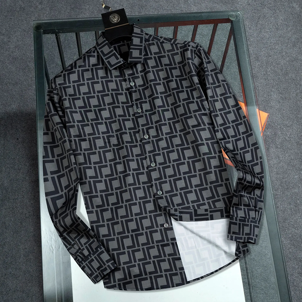 2025 Designer dress shirt Button Up Dress Shirt Formal Business Casual Longsleeved Mens Shirts Breathable Long Sleeve Brand Fashion Casual shirt Clothi