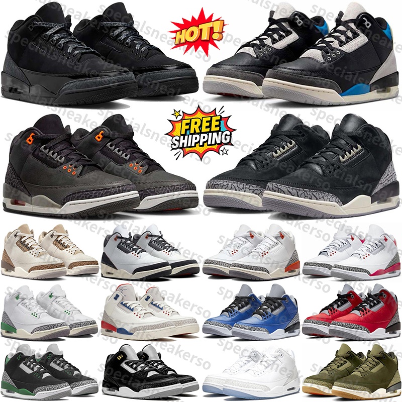free shipping With Box Basketball 3 Shoes Designer 3s sneakers black trainers for mens womens chaussure sneaker chaussures scarpe trainer top