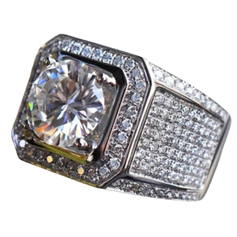 Luxury Brand Designer Jewelry Chenrui Hot Sale European And American Fashion Ring Domineering Men's Style Zircon Micro-Inlaid Hand Jewelry Diamon