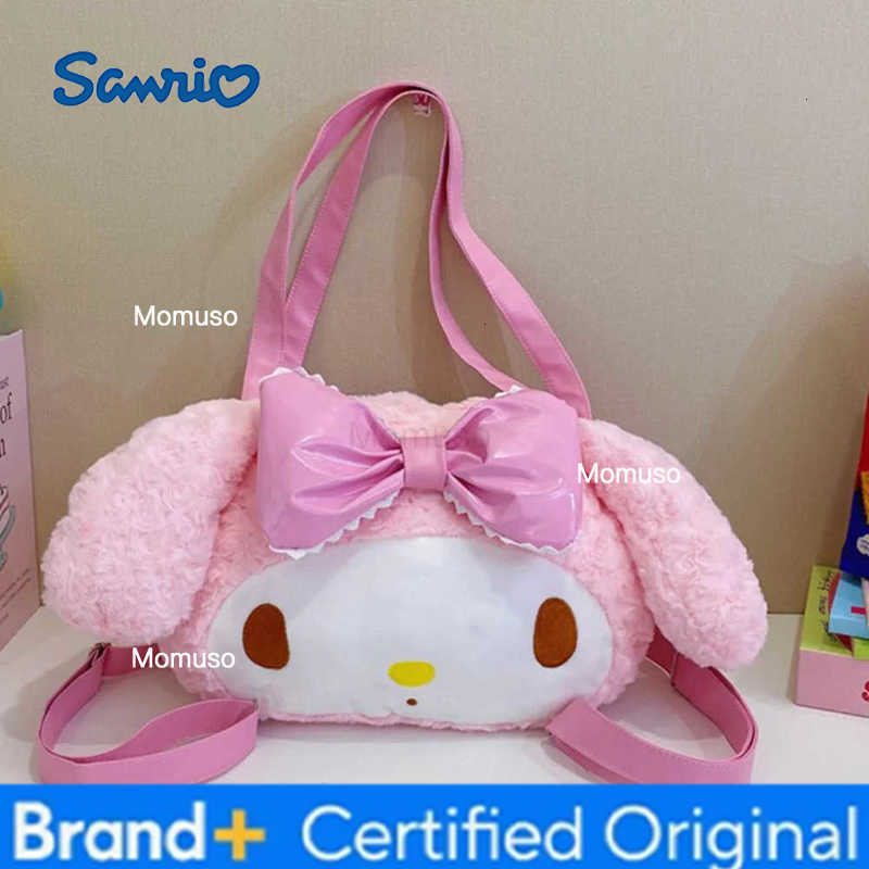 Sanrio Hello Kitty Tote Bag Sweet Kawaii My Melody Girl Cartoon Cute Plush Student Backpack Large Capacity Shoulder Bag Handbag H251230