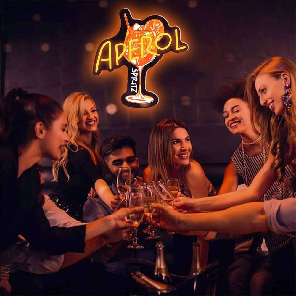 Aperol Sign LED Cocktail Neon Light for Home Bar Man Cave Kitchen Party Decor Spritz Lover Gift USB Powered Dimmable 25L1230