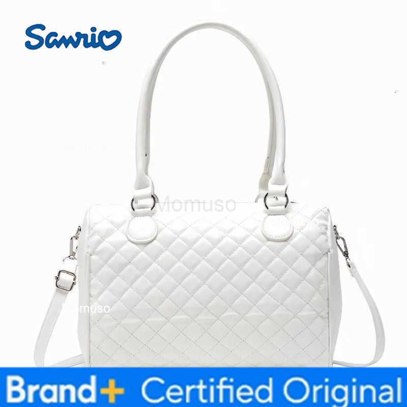 Sanrio Kawaii Hello Kitty Handbag Girl Cute Embroidery Soft Leather Single Shoulder Handbag Large Capacity Travel Bag for Outings H251230