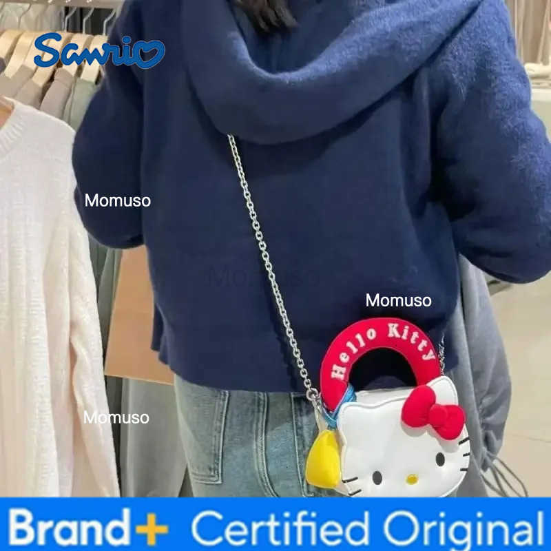 Sanrio Kawaii Hellokittys Handbag Mini Cute Cartoon Hot Girls All-Match Coin Wallet Bags for Woman Small Square Bag Fashion H251230