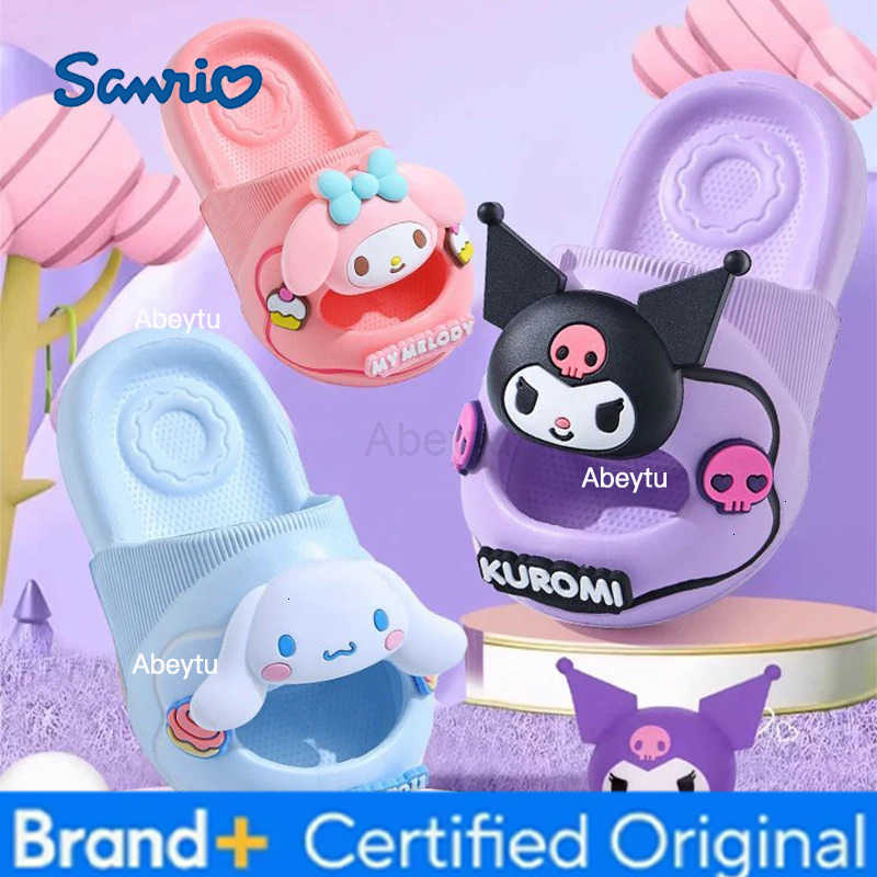 Sanrio Kawaii Hello Kitty Summer EVA Slippers My Melody Kuromi Anime Cartoon Exquisite Girls Anti-slip Indoor Bathing Sandals H251230