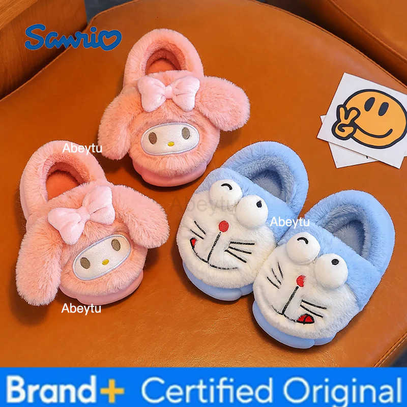 Sanrio Hello Kitty Shoe Kuromi Slippers Pochacco Shoe Melody Cotton Shoes Kawaii Christmas Gift Cured Children Cotton Slippers H2512301