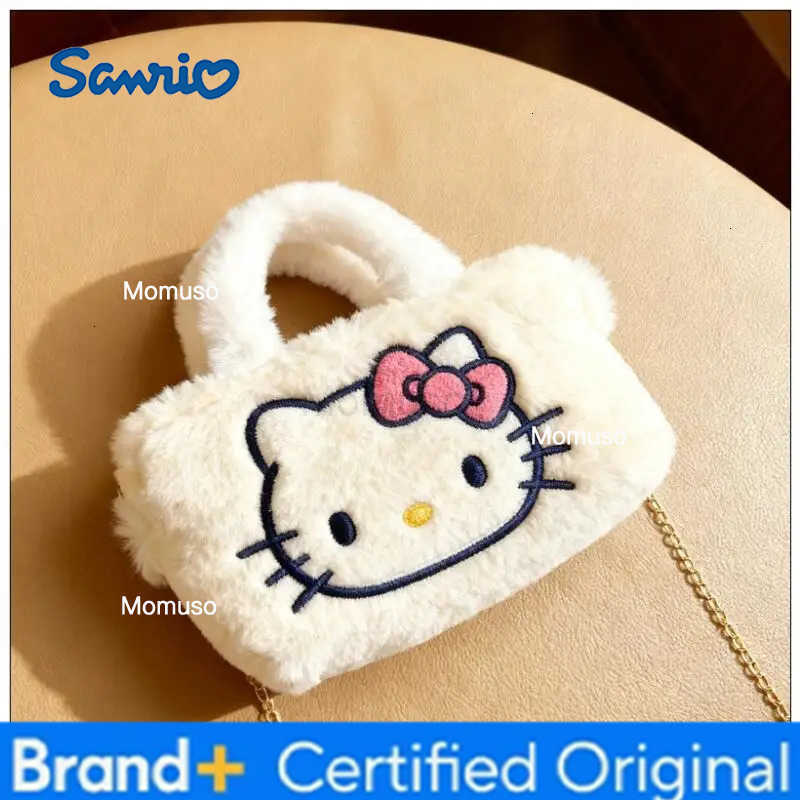 Sanrio New Miniso Hello Kitty Plush Crossbody Bag Kawaii Commuting Handbag Ins Korean Cartoon Anime Friend Birthday Gift H251230