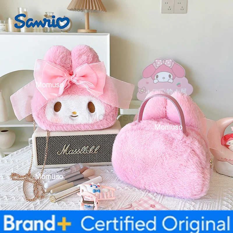 Sanrio My Melody Cosmetic Bag Lovely Plush Bag Handbag Large Capacity Coin Purse Cosmetic Storage Bag Messenger Bag Gifts Girl H251230
