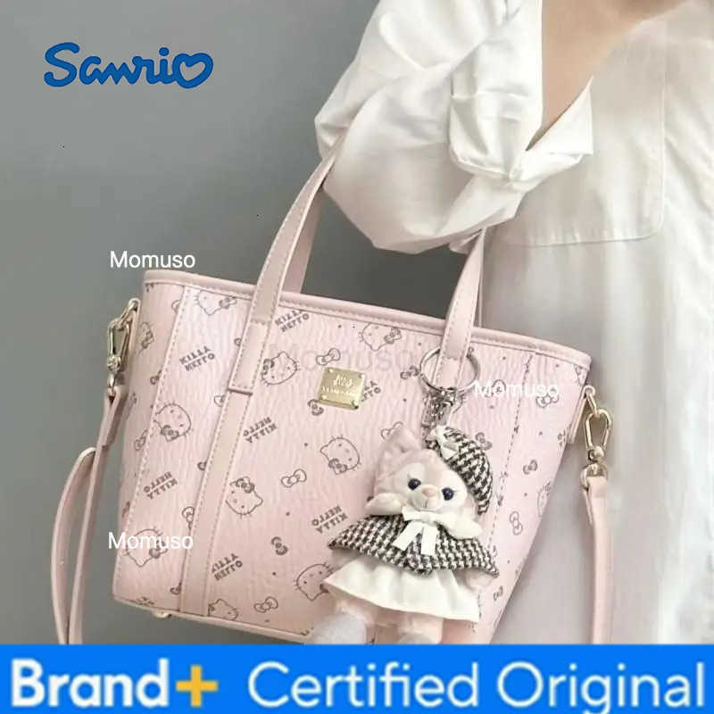 Sanrio New Hellokit Print Basket Bag Large Capaci Womens Summer Commuter Versatile Y2K Handbag Faionable Trendy Tote Bag H251230