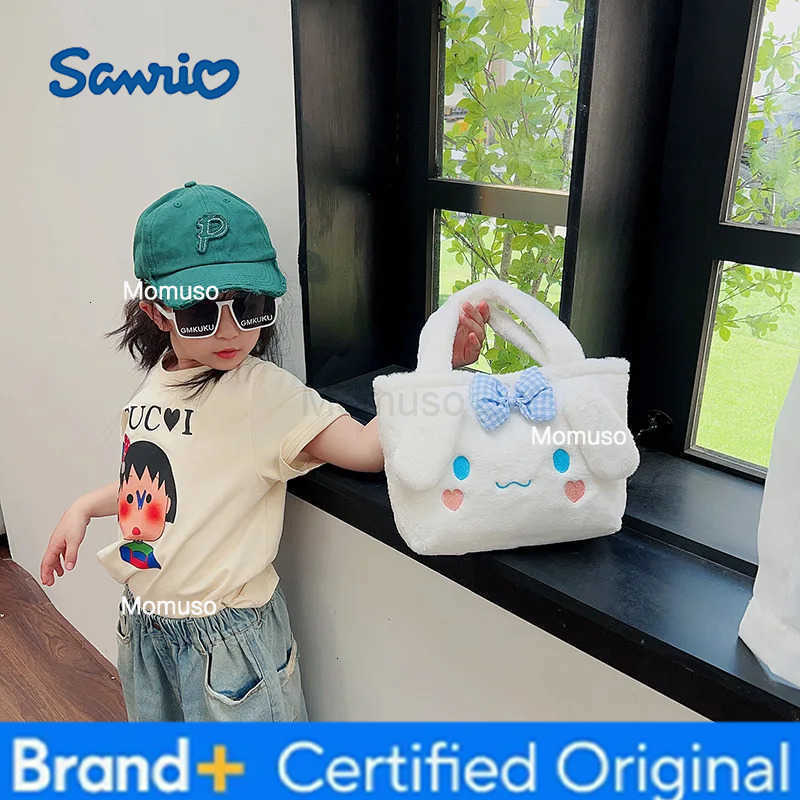 Sanrio Plush Bag Melody Kuromi Cartoon Animal Kawaii Large Capacity Handbag Cute Cinnamon Storage Handbag Womens Birthday Gifts H2512301