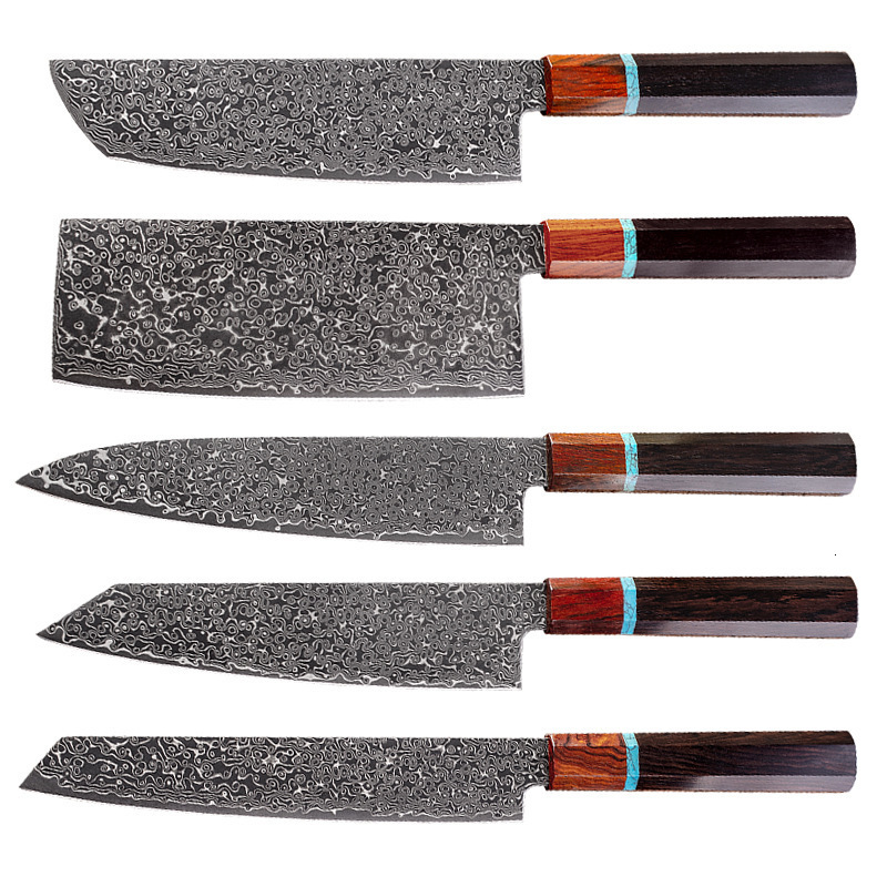 Handmade Chef Knife Damascus Steel Sharp Meat Vegetable Cleaver Gyuto Knife Japanese Hand Forged Kitchen Knives 250703