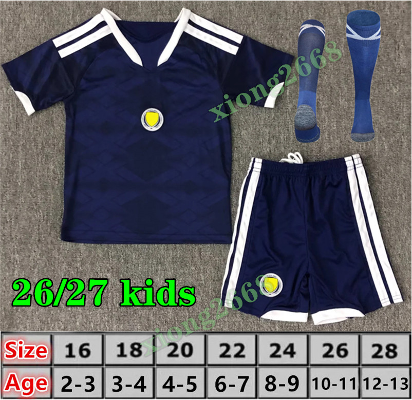 2026 2027 scotlandS football shirt kids football kits soccer jerseys 26 27 McTOMINAY McGINN ROBERTSON kids football jersey shirts socks